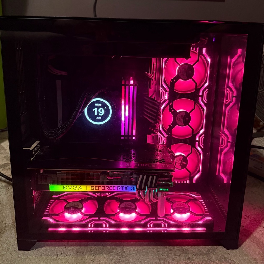 EVGA Gaming PC with Pink RGB Lighting